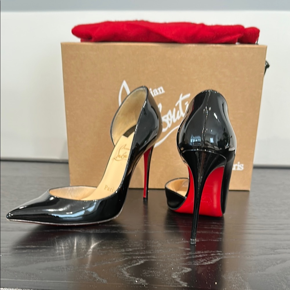 Christian Louboutin Black and Red Stiletto Heels